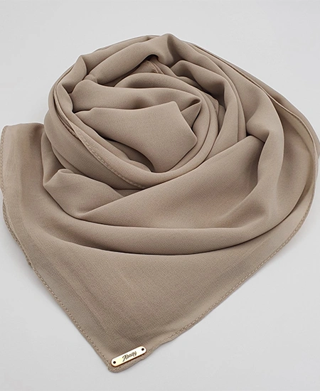 Premium Chiffon Nude Beige Hijab Shawl in USA