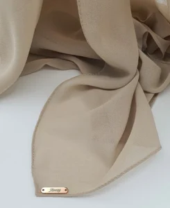 Premium Chiffon Nude Beige Hijab Shawl in USA