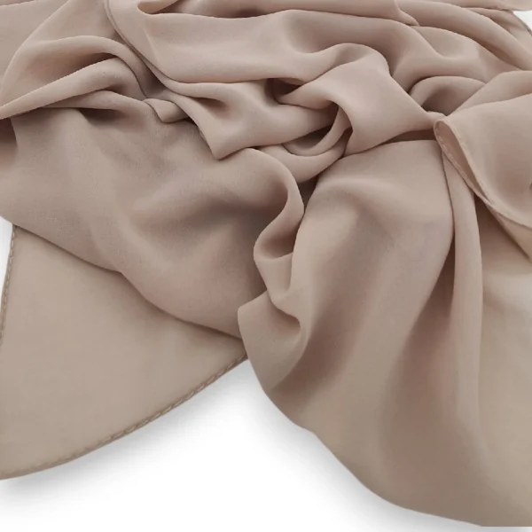 Premium Chiffon Shawl Dark Nude