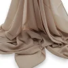 Premium Chiffon Shawl Dark Nude