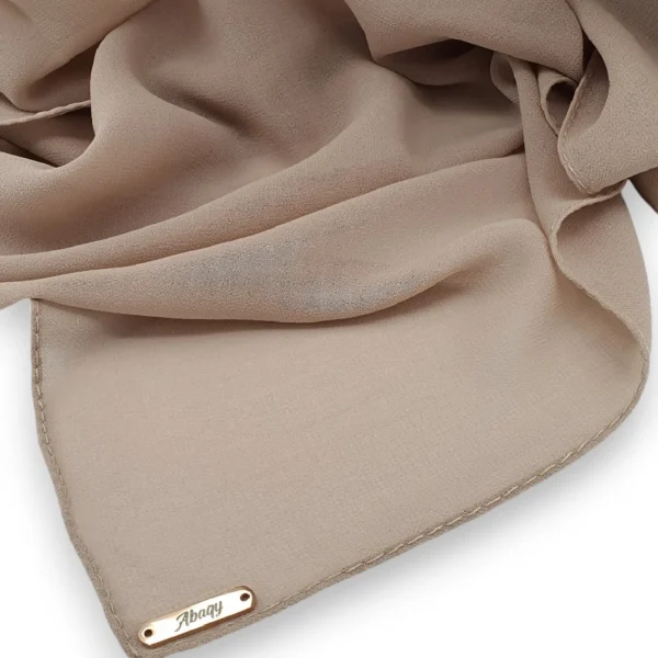 Premium Chiffon Shawl Dark Nude