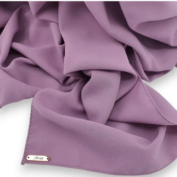 Premium Chiffon Shawl Heather Purple