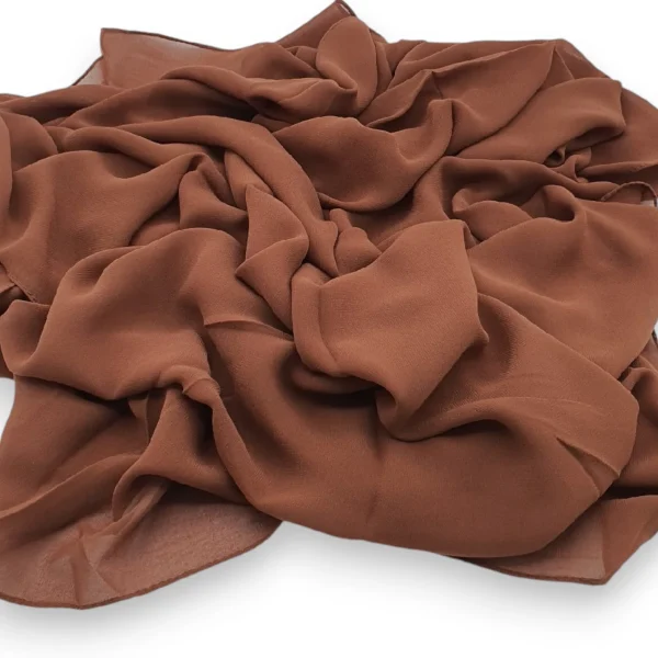 Premium Chiffon Shawl Umber Brown