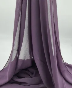Premium Eggplant Purple Chiffon Hijab by Abaqy Hijab Store in USA