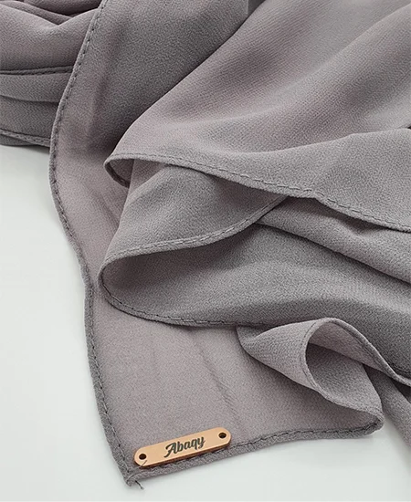 Premium Grey Chiffon Hijab by Abaqy Hijab store in USA