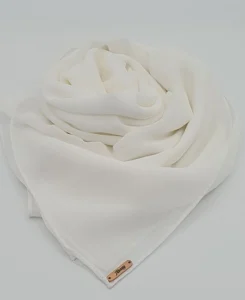 Premium Ivory Chiffon Hijab by Abaqy Hijab Store in USA