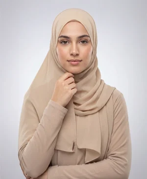 Introducing our Premium Light French Beige Chiffon Hijab, crafted from smooth, soft, and non-transparent fabric. This lightweight hijab offers an elegant drape for a sophisticated look, perfect for those who value both comfort and style.