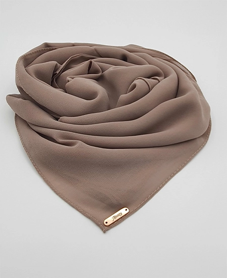 Premium Mocha Chiffon Hijab by Abaqy Hijab Store in USA