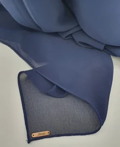 Premium Navi-Blue Chiffon Hijab by Abaqy Hijab in USA