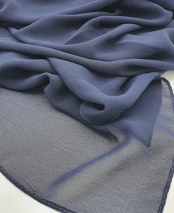 Premium Navi-Blue Chiffon Hijab by Abaqy Hijab in USA