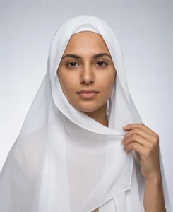Premium White Chiffon Hijab by Abaqy USA