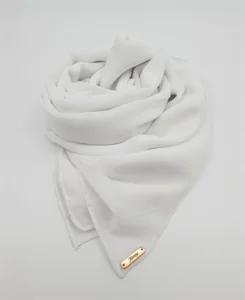 Premium White Chiffon Hijab by Abaqy USA