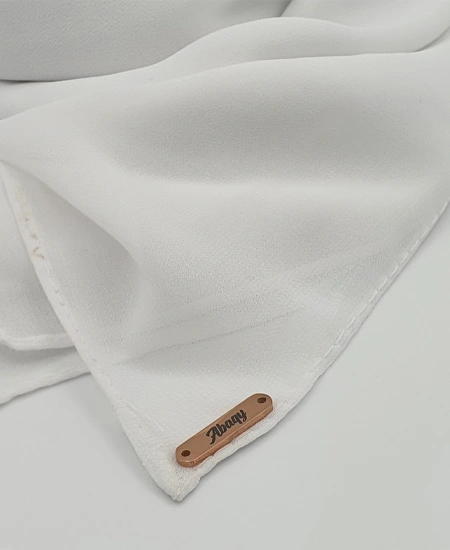 Premium White Chiffon Hijab by Abaqy USA