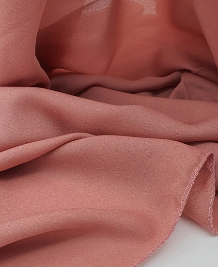 Salmon Pink Crepe Georgette Hijab Shawl in USA