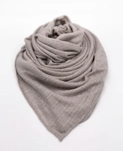 Ash Gray Pearl Cotton Hijab Shawl in USA