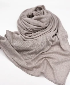 Ash Gray Pearl Cotton Hijab Shawl in USA