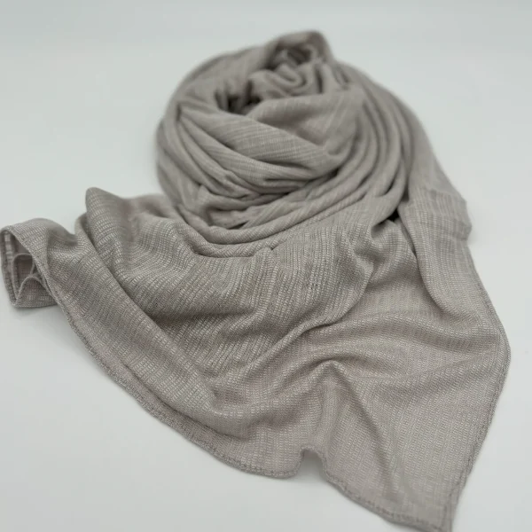 Ash Gray Pearl Cotton Shawl 03