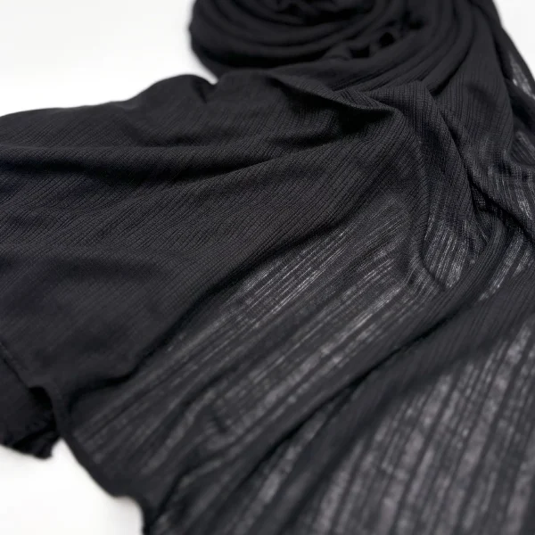 Black Pearl Cotton Shawl Hijab