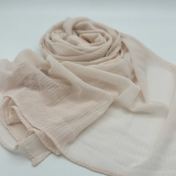 Champagne Ivory Light Chiffon Shawl Shawl by sunset hijab Abaqy hijab