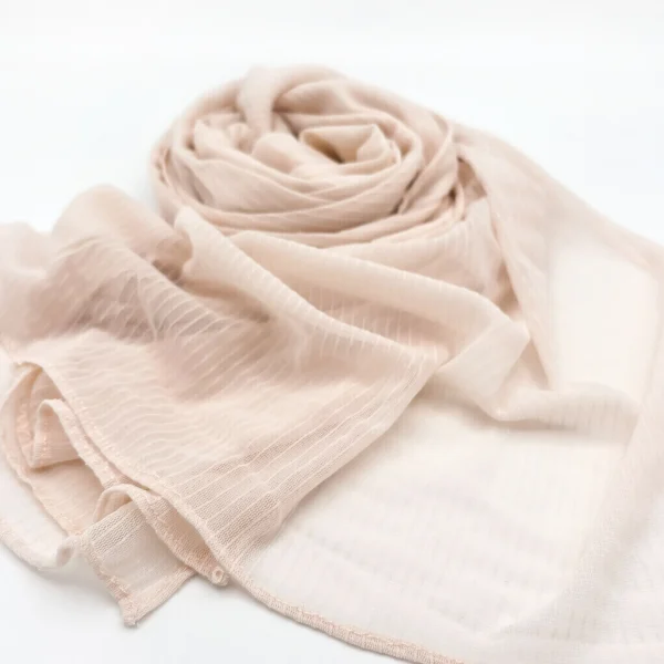 Champagne Ivory Rosa Light Chiffon Shawl Hijab