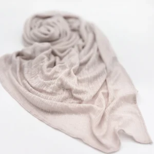 Light Cream Pearl Cotton Shawl Hijab