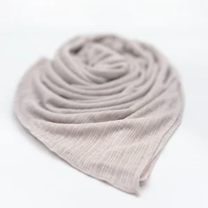 Light Cream Pearl Cotton Shawl Hijab