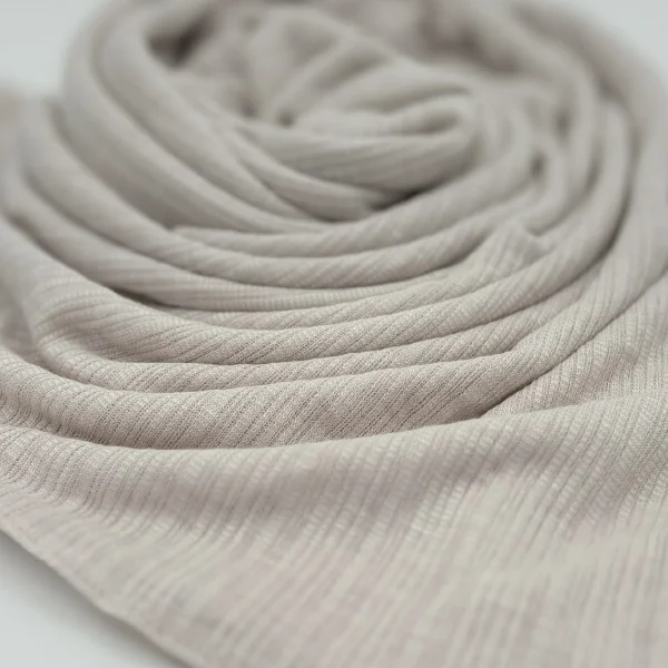 Light Cream Pearl Cotton Shawl by sunset hijab Abaqy hijab