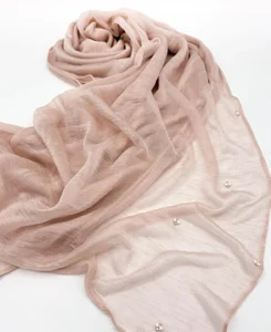 Peach Crystal Light Kashmir Hijab Shawl in USA