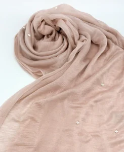 Peach Crystal Light Kashmir Hijab Shawl in USA