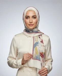 Amber Ripples Printed Hijab Shawl in USA