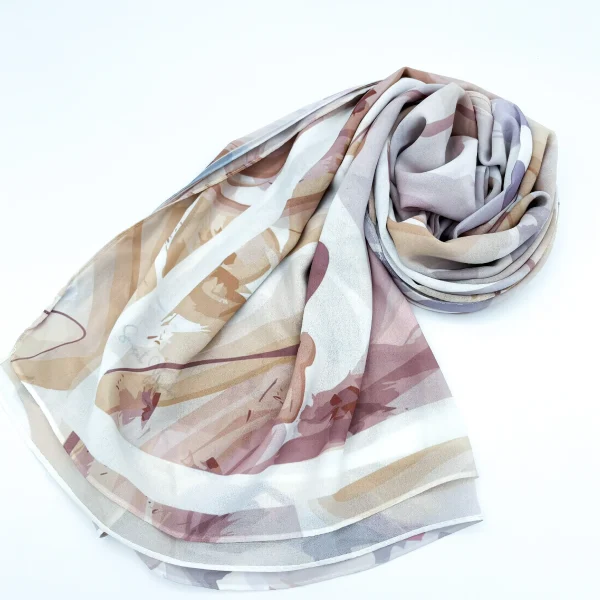 Blush Horizon Printed Shawl 3