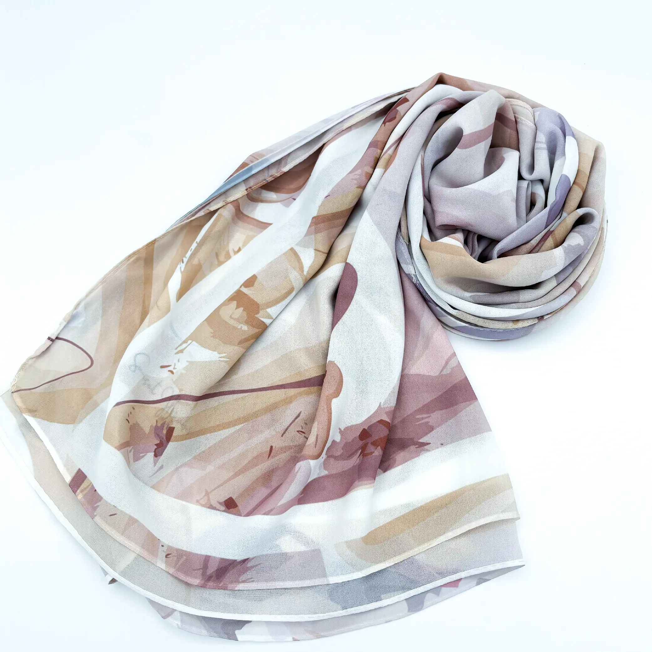 Blush Horizon Printed Shawl (3) Blush Horizon Printed Shawl 3