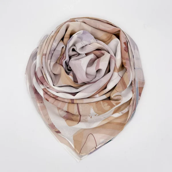 Blush Horizon Printed Shawl