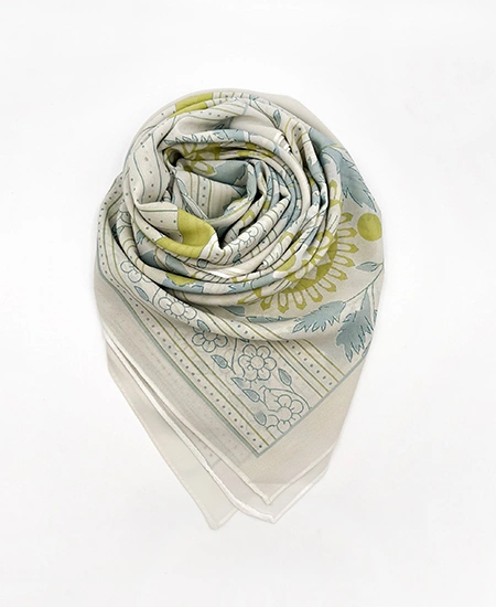 Whispers of Leaves Printed Hijab Shawl in USA