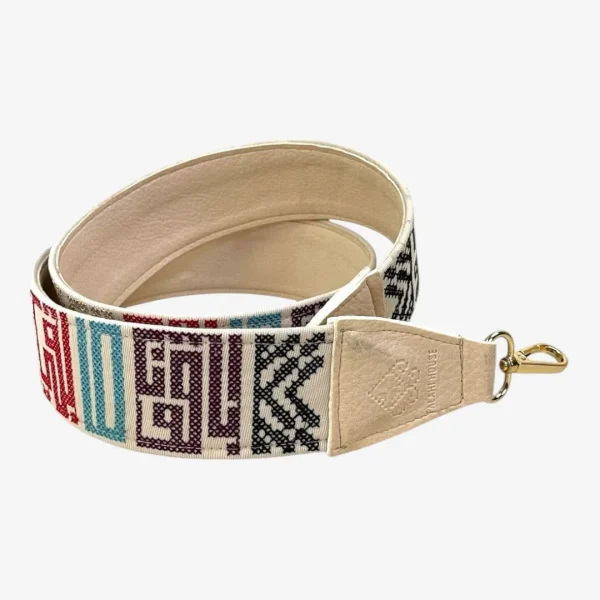 Arabian Art Embroidered Belt - Beige Base (باقون)