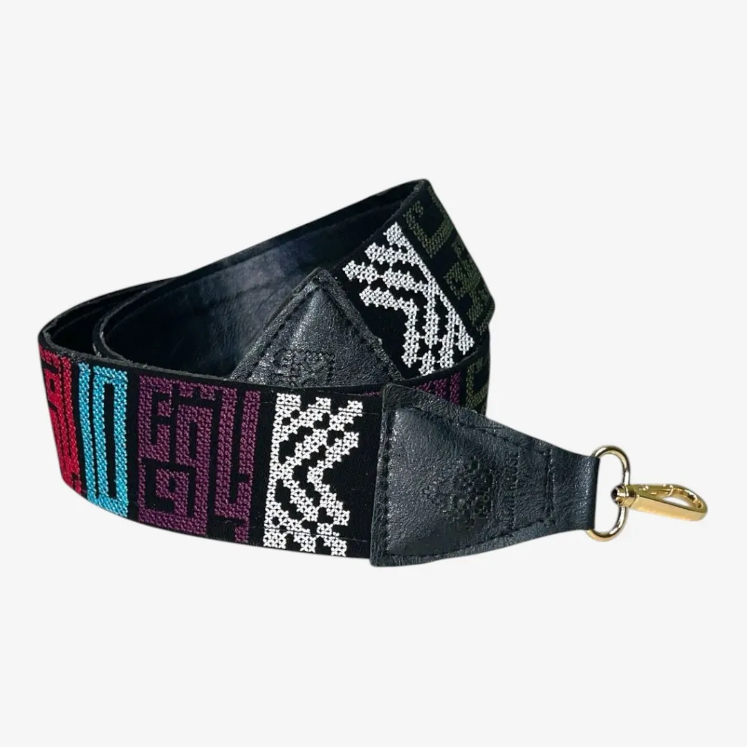 Arabian Art Embroidered Belt - Black Base Arabian Art Embroidered Belt - Black Base (باقون)