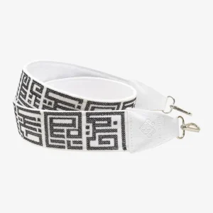 Palestine cities Black-White background embroidered belt