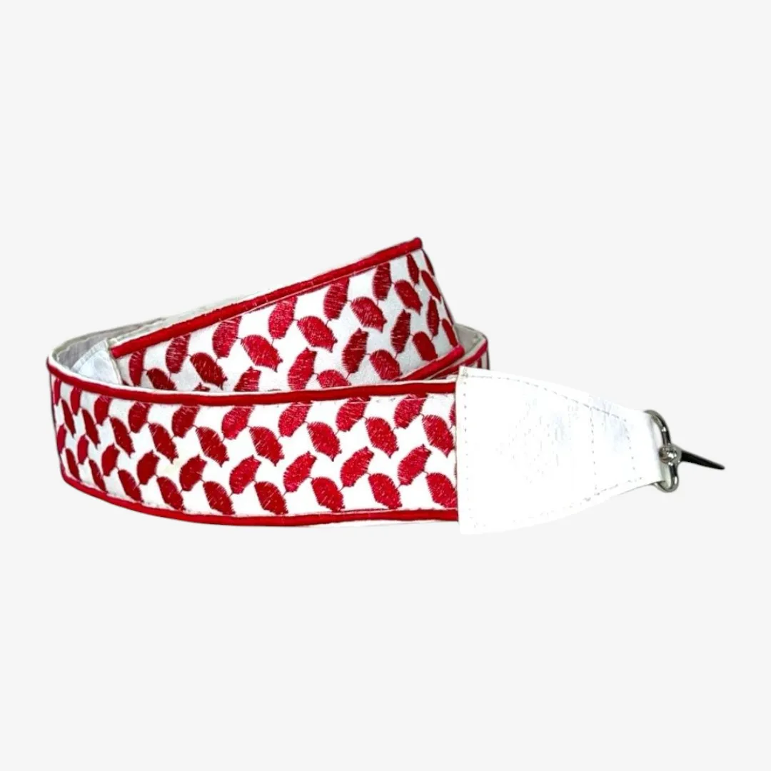 Hatta Red-White Background Embroidered Belt Hatta Red-White Background Embroidered Belt