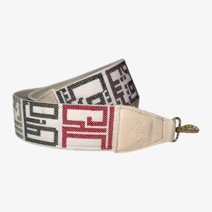 Arabian Art Embroidered Belt - Colored-Ivory Background (على هذه الأرض)