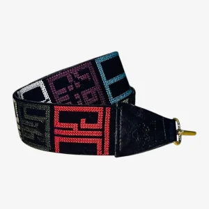 Arabian Art Embroidered Belt Colored-Black Background (على هذه الأرض)