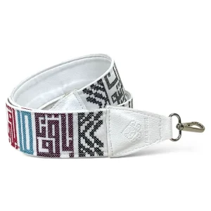 Arabian Art Embroidered Belt - White Base (باقون)