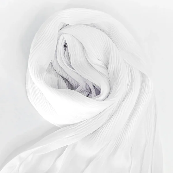 White Cascade Light Chiffon Hijab