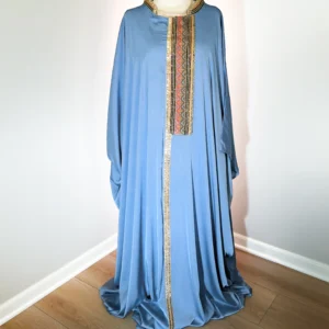 Blue Gold Ramadan Abaya