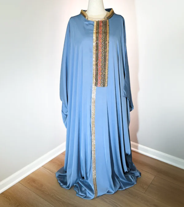 Blue Gold Ramadan Abaya