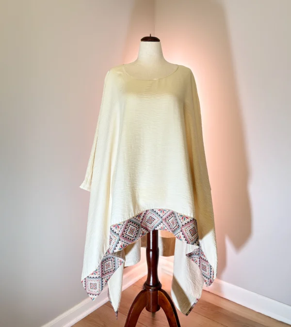 Butter Cream Embroidered Cardigan