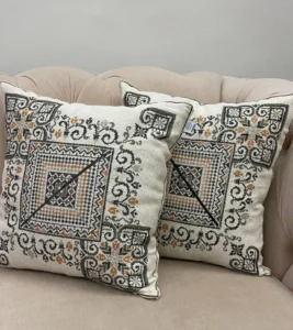 Mocha Brown Embroidered Table Set Runner